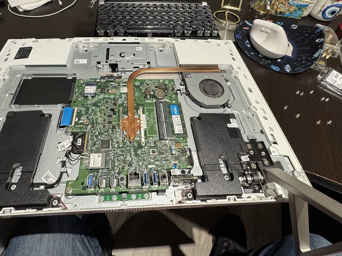 All-in-one desktop SSD and memory upgrade